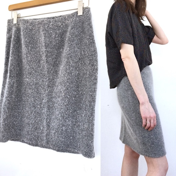 Vintage silk & angora pencil skirt - Picture 7 of 8